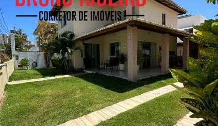 Casa com 4 dormitórios, varanda e área gourmet - Condomínio Foz Do Joanes - Lauro de Freitas/BA