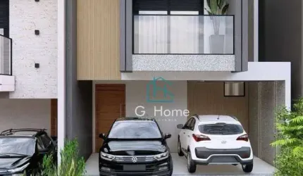 Lindo sobrado em construção com 3 dormitórios à venda, 135 m² por R$ 960.000 - Condomínio Morada das Flores - Cambé/PR