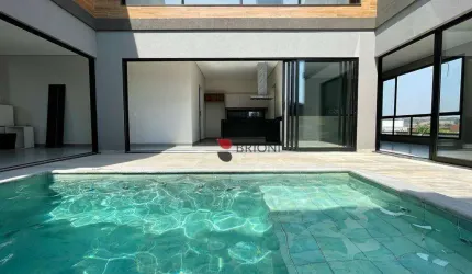 Casa sobrado alto padrão, com 307m², 4 quartos/suítes, à venda no Condomínio Terras de Siena em Ribeirão Preto/SP I Imobiliária Brioni imóveis