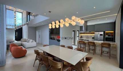 Casa sobrado alto padrão com 268 m², 4 quartos suítes à venda no Condomínio Vivendas da Mata em Ribeirão Preto/SP I Imobiliária Brioni imóveis