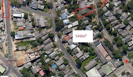 Terreno à venda na Wenceslau Escobar, 422, Aparecida, Alvorada, 543 m2 por R$ 90.000