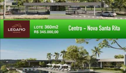 Terreno em condomínio fechado à venda na Acácias, 33, Centro, Nova Santa Rita, 360 m2 por R$ 345.000