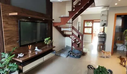 Casa em condomínio fechado com 2 quartos à venda na Rua Ilari Arlindo Basei, 191, Guarujá, Porto Alegre, 96 m2 por R$ 430.000