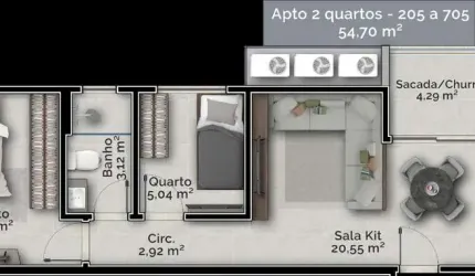 Apartamento com 2 quartos à venda na Rua Capitão Romualdo de Barros, 583, Carvoeira, Florianópolis, 54 m2 por R$ 665.000