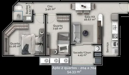 Apartamento com 2 quartos à venda na Rua Capitão Romualdo de Barros, 583, Carvoeira, Florianópolis, 54 m2 por R$ 645.000