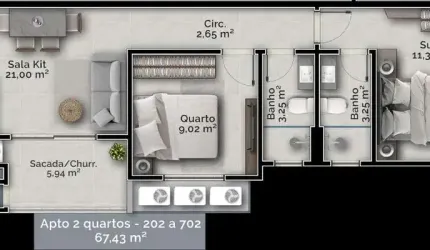 Apartamento com 2 quartos à venda na Rua Capitão Romualdo de Barros, 583, Carvoeira, Florianópolis, 67 m2 por R$ 720.000
