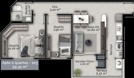 Apartamento com 2 quartos à venda na Rua Capitão Romualdo de Barros, 583, Carvoeira, Florianópolis por R$ 620.000