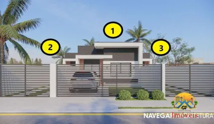 ﻿R$299mil - Casa Nova à Venda com Três Quartos em Matinhos balneário Riviera