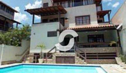 PIRATININGA - LINDA CASA COM PISCINA, 3 SUÍTES, SAUNA, CHURRASQUEIRA, FORNO À LENHA, 3 VAGAS, 513 m² por R$ 1.900.000  - Niterói/RJ