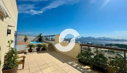 Você não vai achar nada igual! Cobertura linear de 3 dormitórios e 2 vagas em prédio novo - Centro - Niterói/RJ