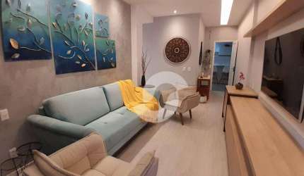 Apartamento TÉRREO, próximo a faculdade MEDICINA,  com 2 dormitórios à venda, 54 m² por R$ 305.000 - Fátima - Niterói/RJ