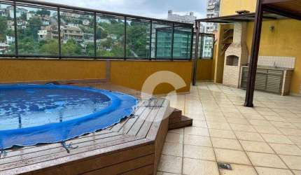Cobertura com 3 dormitórios para alugar, 240 m² por R$ 6.465,61/mês - Icaraí - Niterói/RJ