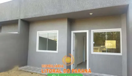 Casa Geminada 2 Quartos (Sendo 1 Suíte) em Pontal do Sul (FINANCIE)