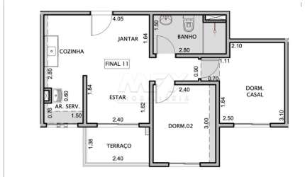 Apartamento com 2 quartos à venda no Parque Água Comprida, Bauru , 46 m2 por R$ 277.000
