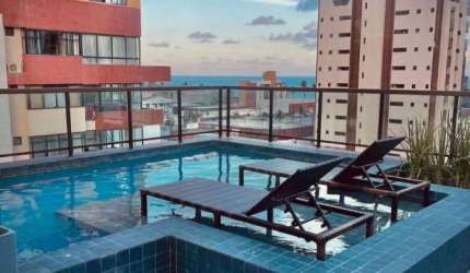 Flat com 1 dormitório à venda, 36 m² por R$ 380.000,00 - Intermares - Cabedelo/PB