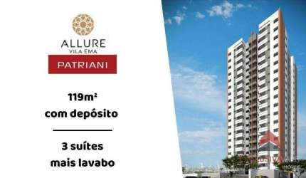 Apartamento no Ed. Allure com 3 suítes na Vila Ema