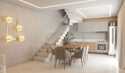 sobrados 3 suítes em santa felicidade com jardim/ garden