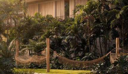Atmosfera de casas térreas, segurança e serviços de hotel cinco estrelas.