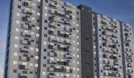 Kz Santos | Construtora Kazzas | Construção | 42 metros | 02 dormitórios | com varanda | 01 vaga