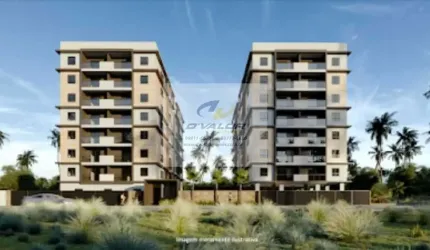 Vendo apartamento PRONTO, com ELEVADOR, 52,79m², 2 quartos sendo 1 suíte, sala p/ 2 ambientes e 1 vaga