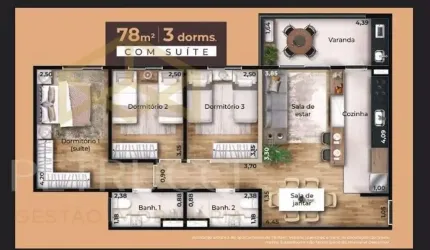 Apartamento com 2 dormitórios à venda, 64 m² por R$ 608.000,00 - Swiss Park - Campinas/SP