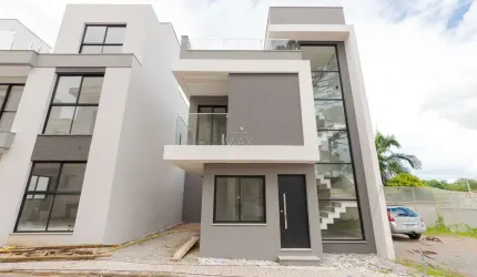 Casa em condomínio fechado com 3 quartos à venda na Rua Jaboticabas, 78, Uberaba, Curitiba, 132 m2 por R$ 750.000