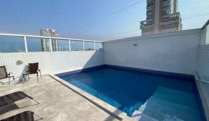 Cobertura  duplex  127m2  | 3 dorms | 1 suíte | 4banheiros | 2 vagas , prédio com lazer no Boqueirão em Santos