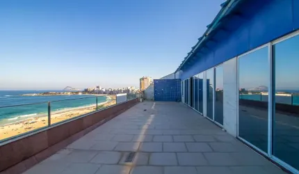 Cobertura Linear 4 quartos (all suítes) Frontal Mar para vender em Copacabana na Avenida Atlantica