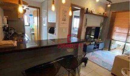 Apartamento com 1 dormitório para alugar, 38 m² por R$ 2.745,00/mês - Jardim Palma Travassos - Ribeirão Preto/SP