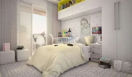 Apartamento com 2 dormitórios e lazer completo - Bairro Guilhermina, Praia Grande