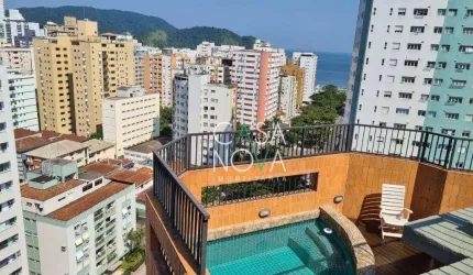 Cobertura com 4 dormitórios à venda, 500 m² por R$ 2.500.000,00 - Aparecida - Santos/SP