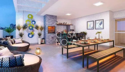 Apartamento com 3 dormitórios à venda, 83 m² por R$ 1.051.000,00 - Boqueirão - Santos/SP