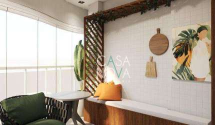 Apartamento com 2 dormitórios à venda, 77 m² por R$ 890.000,00 - Boqueirão - Santos/SP