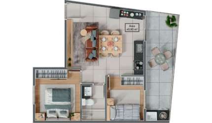 Apartamento com 1 dormitório à venda, 39 m² por R$ 267.000,00 - Tatuapé - São Paulo/SP