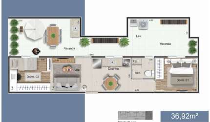 Cobertura com 2 dormitórios à venda, 36 m² por R$ 360.000,00 - Vila Carrão - São Paulo/SP