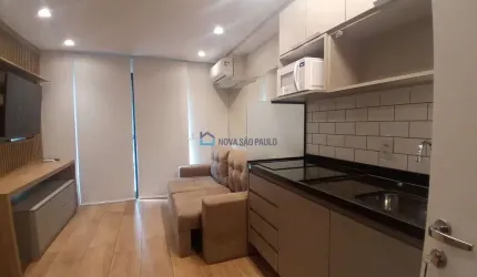 Studio na Saúde. 27m² com 1 Dorm Terraço, Vista Livre, e Lazer com Piscina coberta. Andar alto