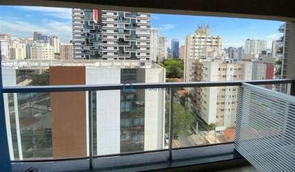 Studio na Vila Olímpia 1 quarto, 1 banheiro, 1 varanda, 1 vaga de garagem