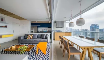 Apartamento Vila Nova Conceição| Varanda Gourmet|  1 dormitório com suíte.