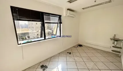 Sala comercial a venda Vila Clementino, 52m², para 3 ambientes, banheiro e vaga