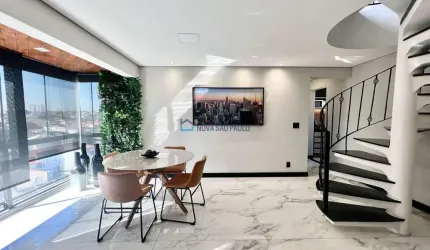 Cobertura Duplex belíssima de 108,70m², terraço Gourmet Enorme !  Ao lado Shopping Plaza Sul