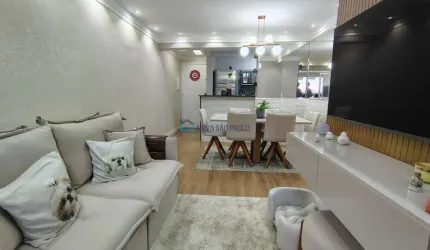 Apartamento com varanda gourmet, 2 dormitórios e 2 vagas