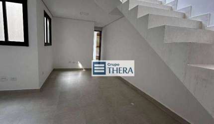 Cobertura com 1 dormitório para alugar, 75 m² por R$ 1.953,17/mês - Vila Homero Thon - Santo André/SP