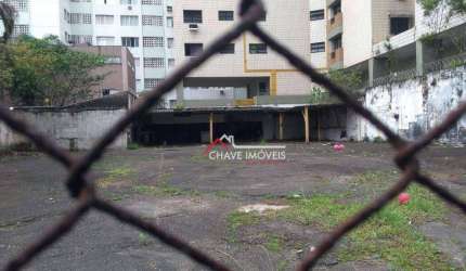 Terreno à venda, 651 m² por R$ 8.470.000,00 - Embaré - Santos/SP
