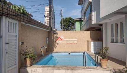Casa com 3 dormitórios, 100 m² - venda por R$ 1.700.000,00 ou aluguel por R$ 7.800,00/mês - Aparecida - Santos/SP