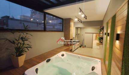 Cobertura com 3 dormitórios à venda, 191 m² por R$ 1.849.000,00 - Campo Grande - Santos/SP