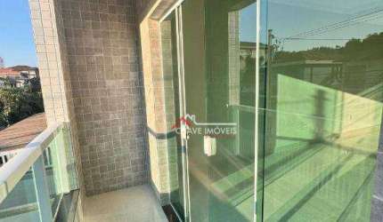 Casa duplex nova com 3 dormitórios à venda, 134 m² por R$ 890.000 - Aparecida - Santos/SP
