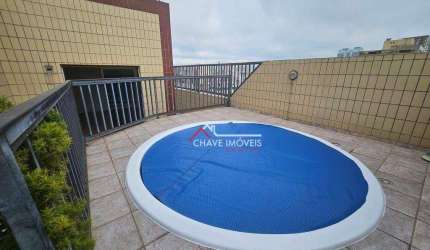 COBERTURA COM 177 M2, 3 DORMITÓRIOS, 2 VAGAS DE GARAGEM, PISCINA, NA APARECIDA - SANTOS/SP