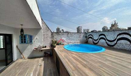 Cobertura com 3 dormitórios à venda, 223 m² por R$ 1.390.000,00 - Boqueirão - Santos/SP