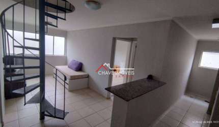 Cobertura com 1 dormitório, 108 m² - venda por R$ 480.000,00 ou aluguel por R$ 3.750,02/mês - José Menino - Santos/SP
