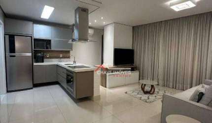 Apartamento com 1 dormitório para alugar, 68 m² por R$ 8.500,02/mês - Aparecida - Santos/SP